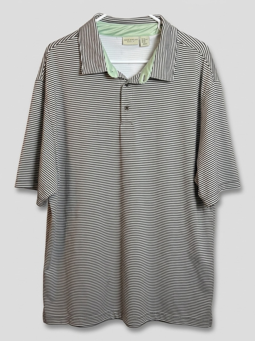 Rorie Whelan Men's Striped Golf Polo Shirt Size XXL Excellent Condition